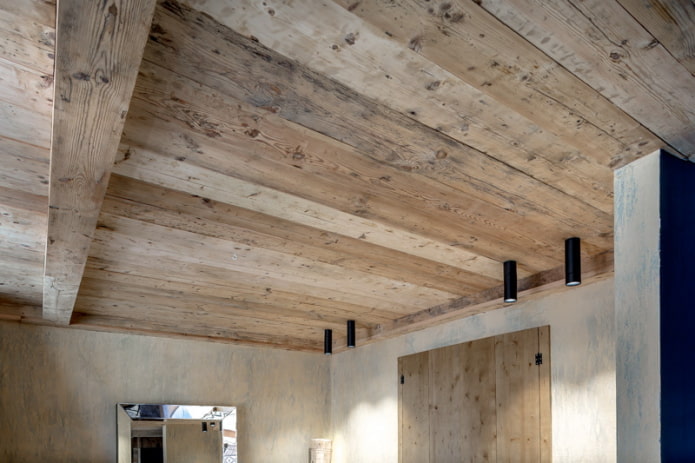 ceiling made of wood