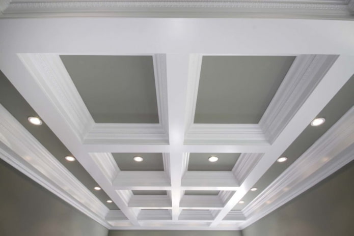 coffered plasterboard construction