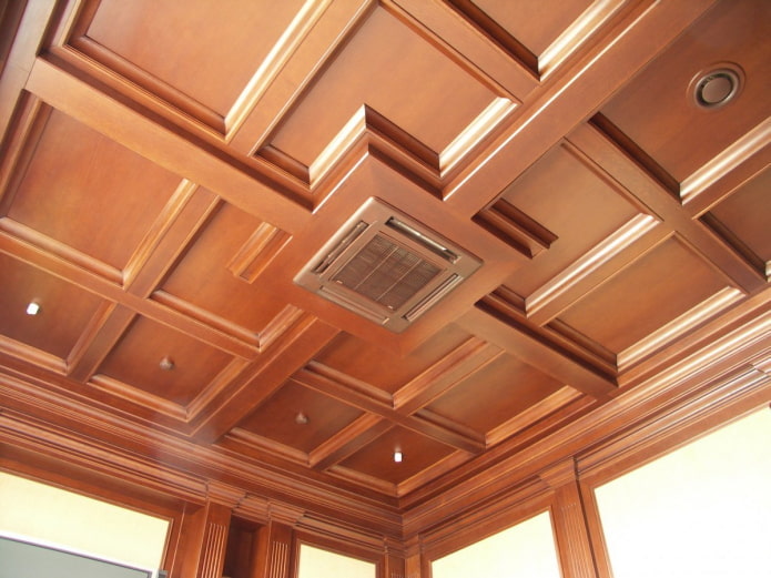 brown coffered structure