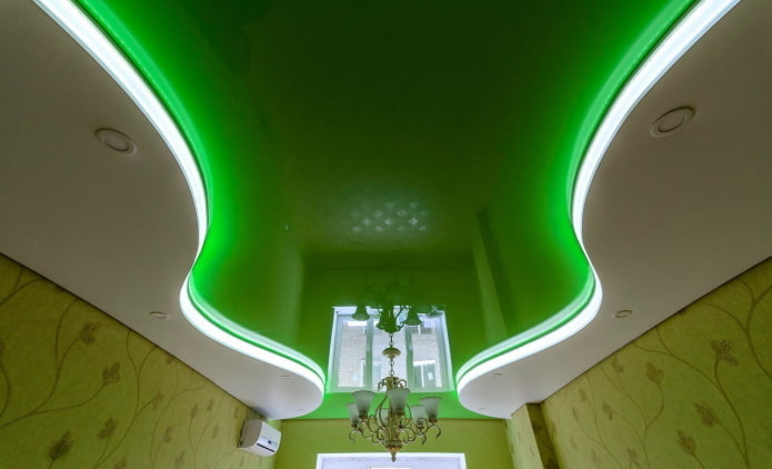 lighting between levels on the ceiling