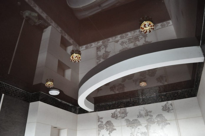 brown glossy ceiling