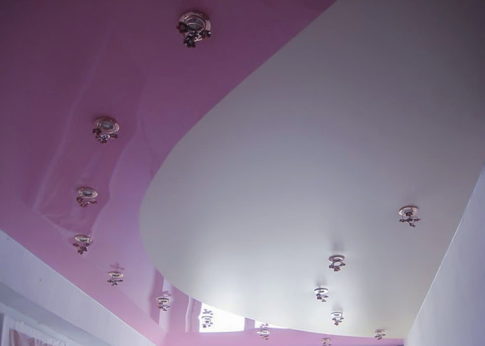 gray-pink ceiling construction