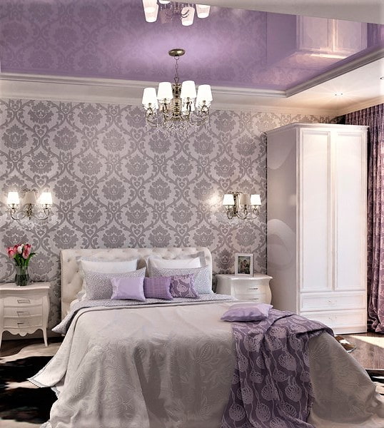 glossy lavender ceiling