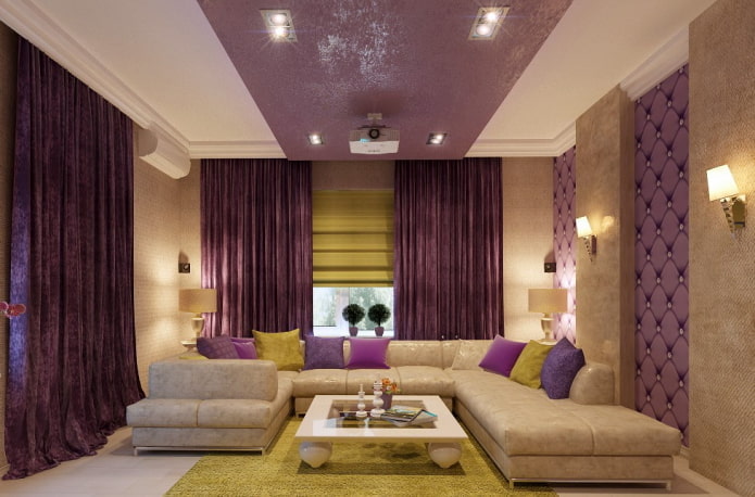 purple hanging structure in the living room