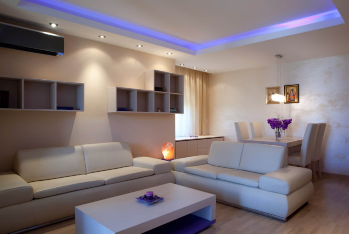 ceiling structure with LED lighting