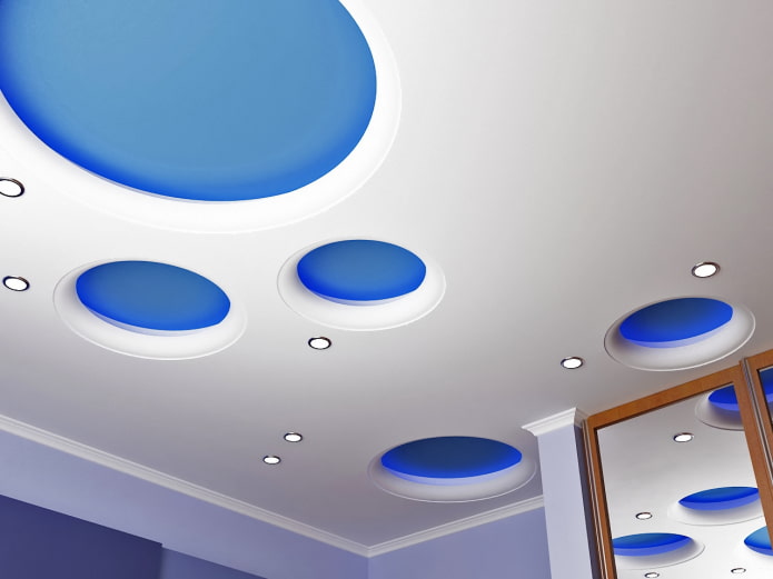 curly ceiling structure in the form of circles