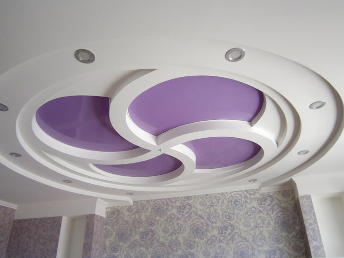 two-tone curly ceiling construction