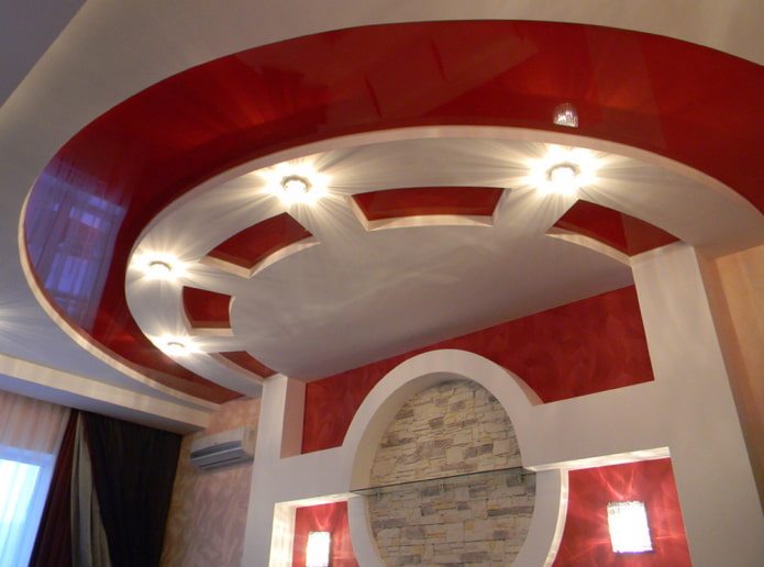 curly ceiling structure in the form of a semicircle