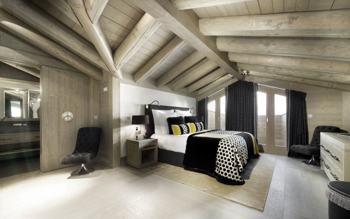 การออกแบบฝ้าเพดานในห้องนอนใต้หลังคา
