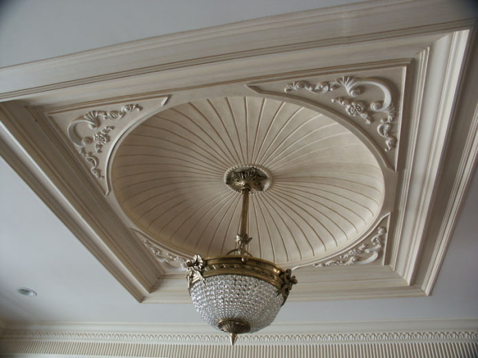 molded dome on the ceiling