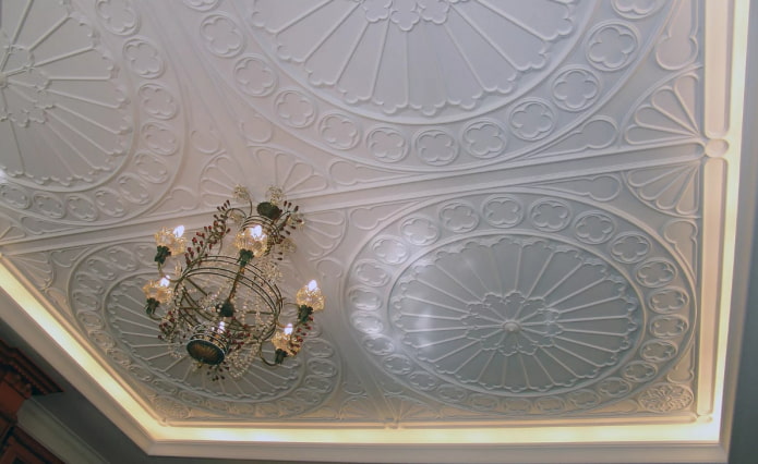 plaster ornament on the ceiling