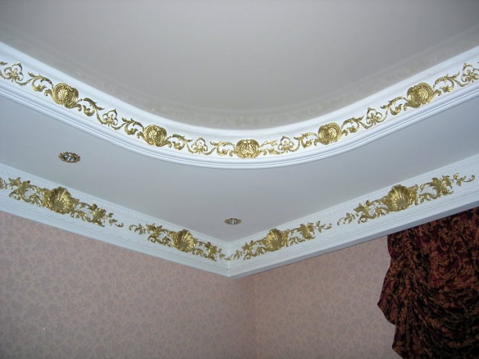 fillets on a two-level ceiling