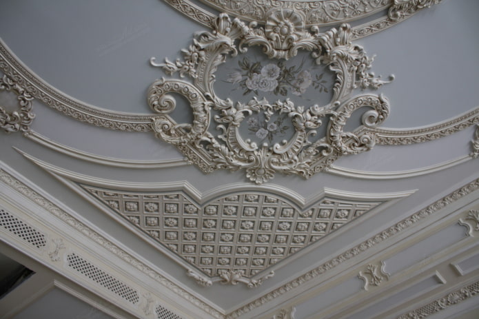 stucco on the ceiling