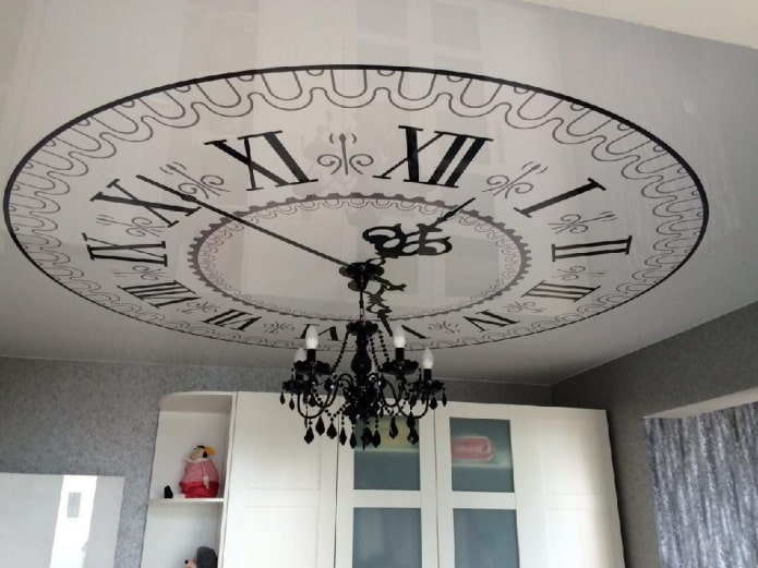 clock on the ceiling