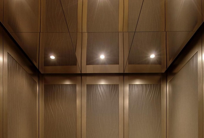 mirrored ceiling panels