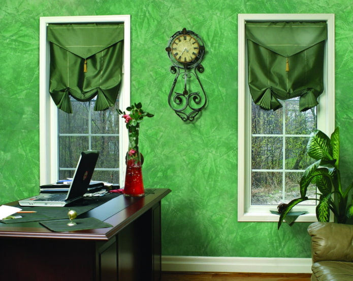 green venetian decorative plaster