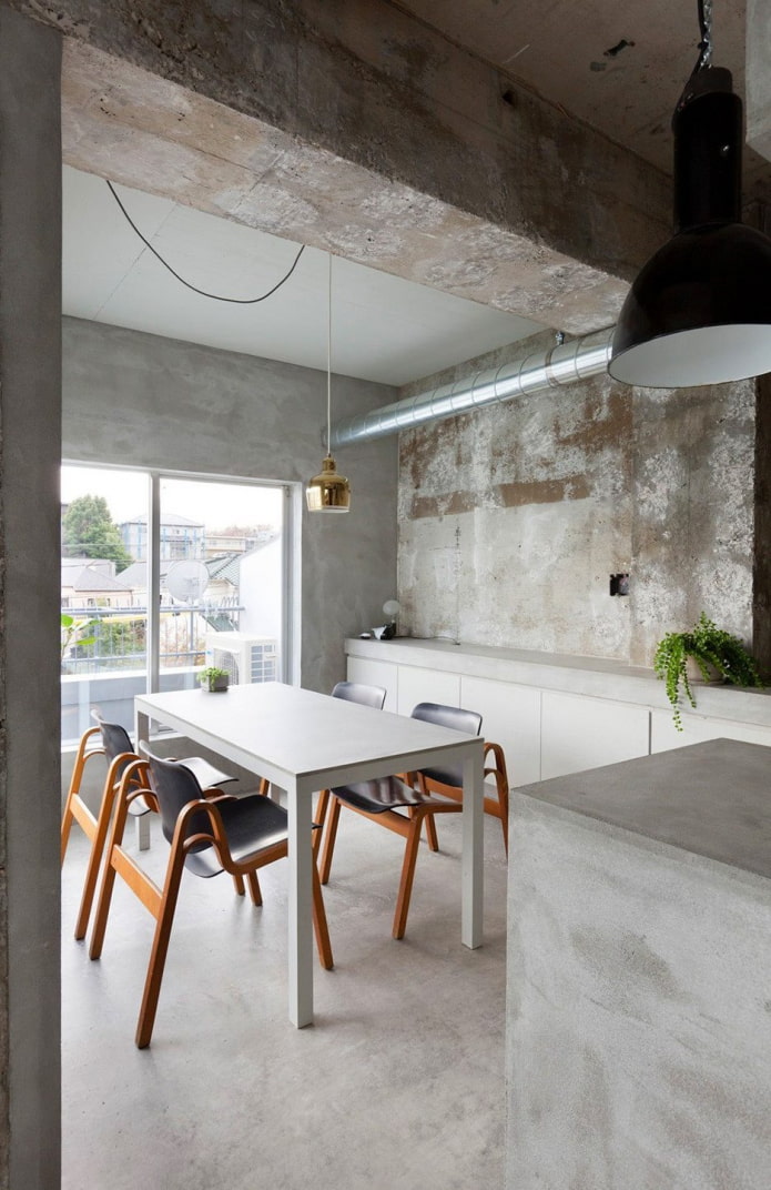 beton kivitel a konyhában