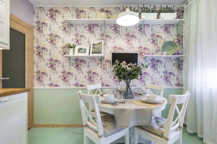 decor of kitchen walls in the style of provence