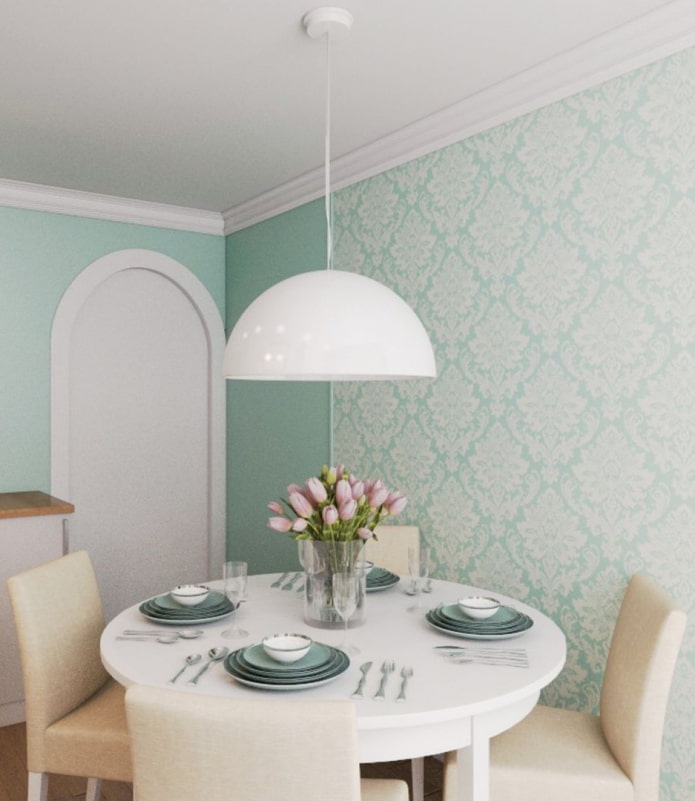 mint walls in the kitchen