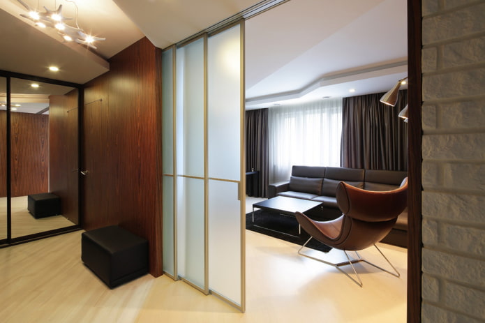 sliding partition in the interior