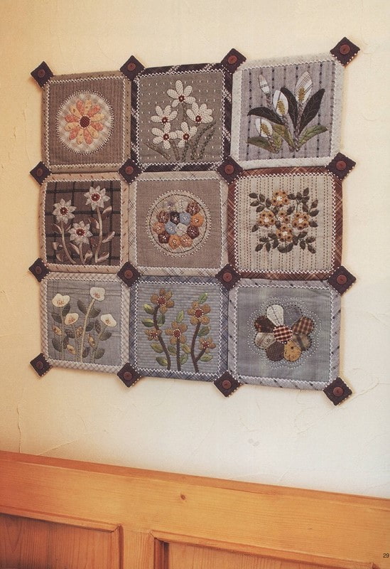 kitchen panel in patchwork technique