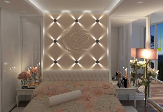 light wall panel in the interior