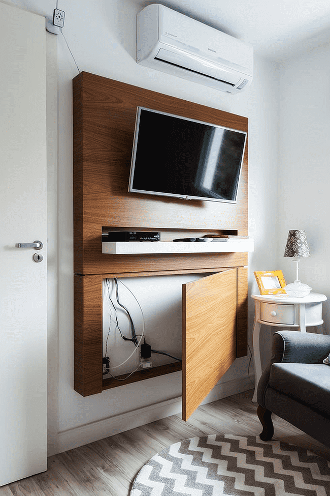 Hide wires in furniture