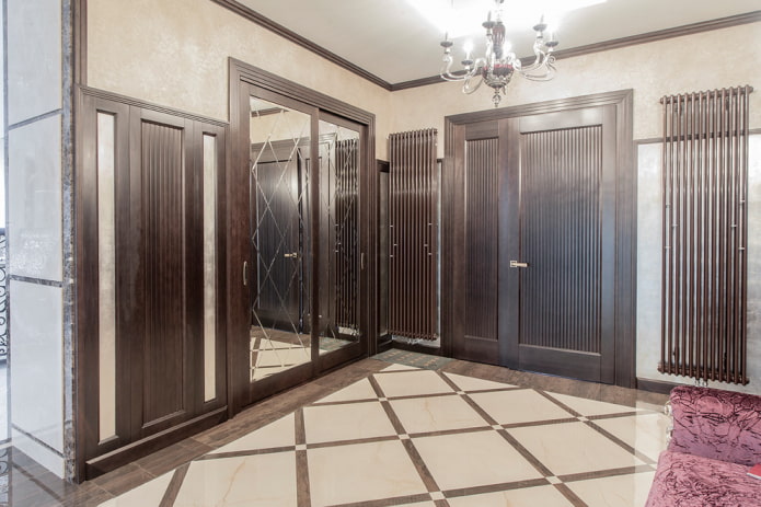 doors in wenge color with a mirror in the interior