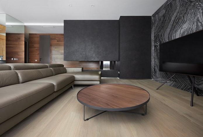 large coffee table in the interior