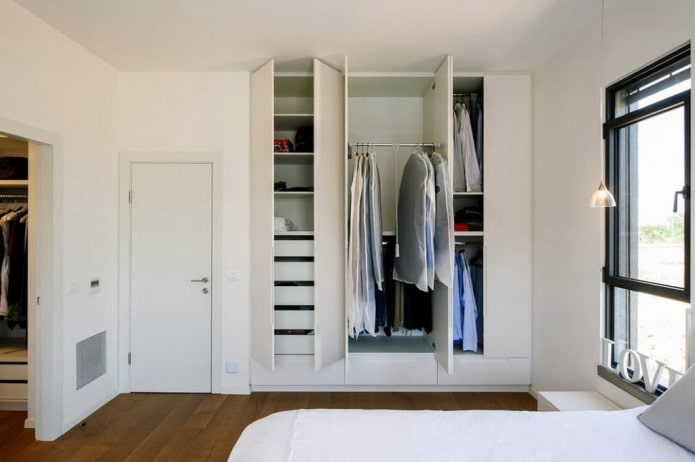 niche for the wardrobe in the bedroom interior