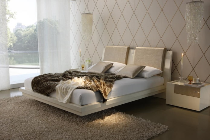 rectangular floating bed