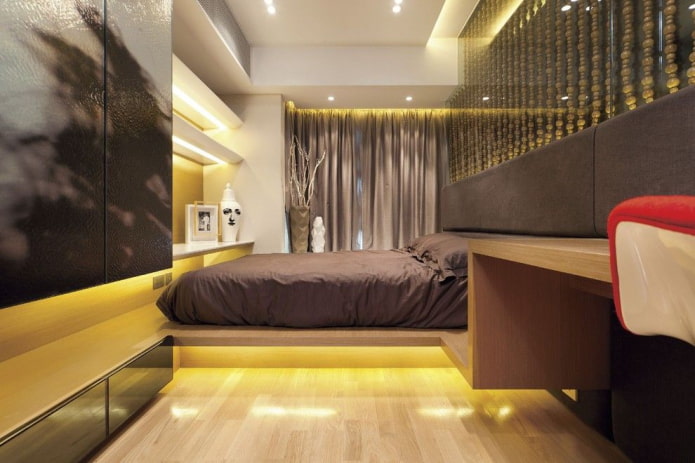 high-tech wooden bed