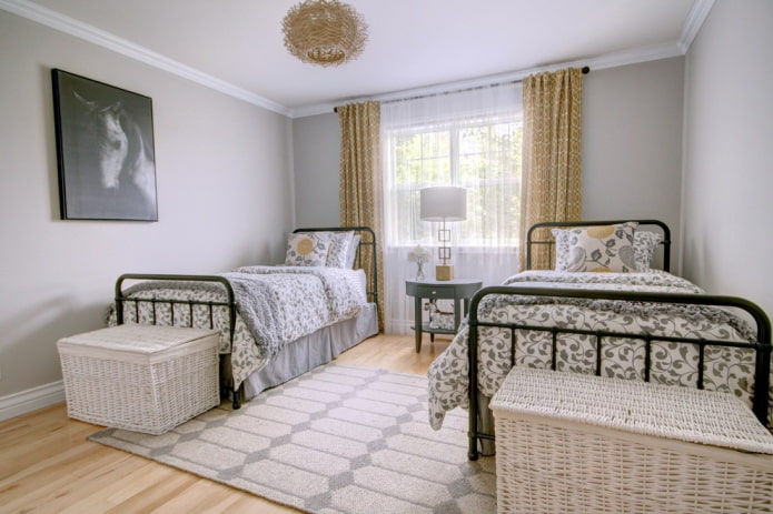 wrought iron single beds in the interior
