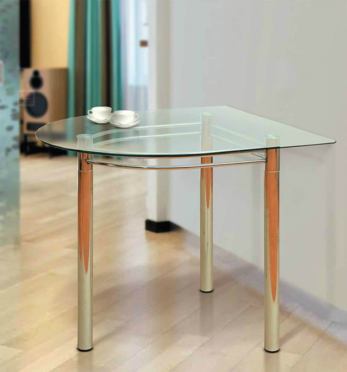 kitchen table with semicircular top