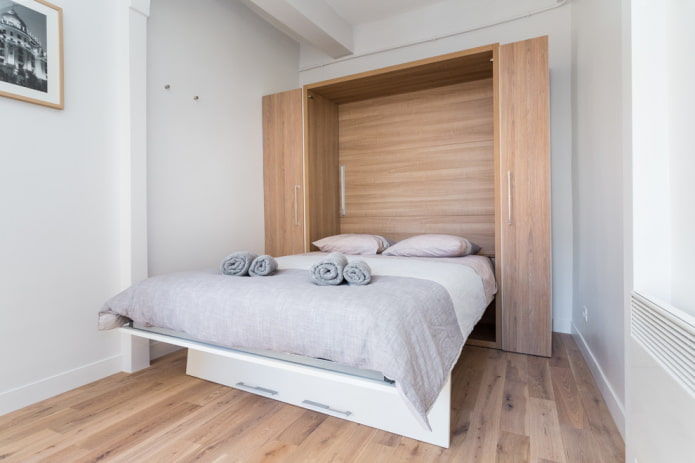 double bed-wardrobe in the interior