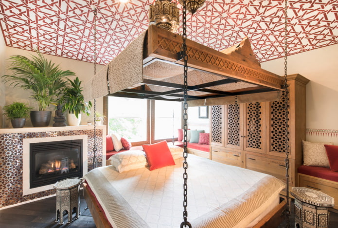 hanging bed in oriental style