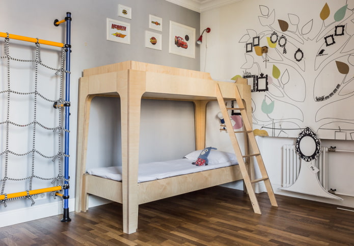 bunk bed in the interior of the nursery
