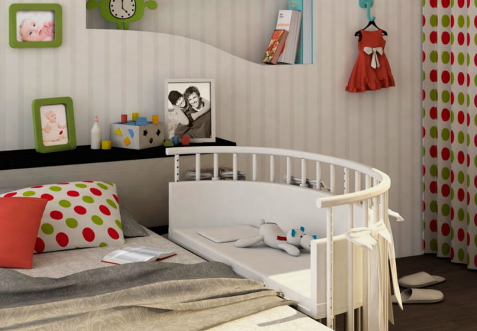 children's semicircular bed in the interior