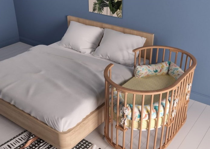 gyermek félkör alakú ágy a belső térben