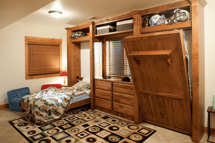 built-in country-style beds