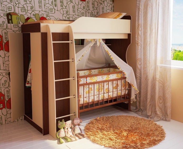 nursery with a crib for a newborn