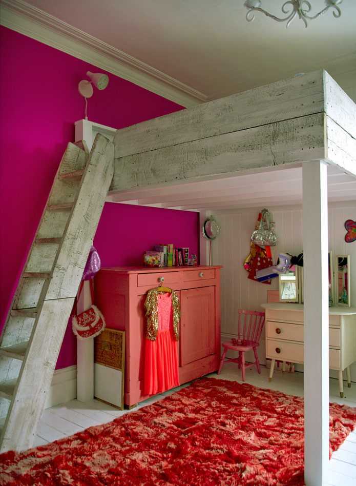 loft bed with stairs