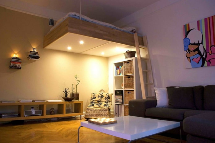 Double loft bed for adults