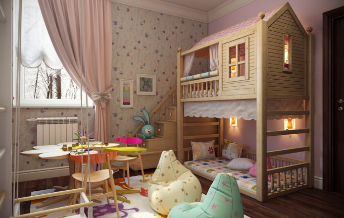 bunk model in the nursery for girls