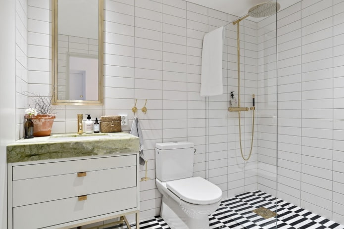 white tiles with linear layout