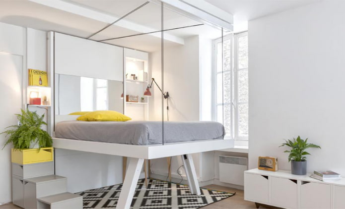 movable bed under the ceiling