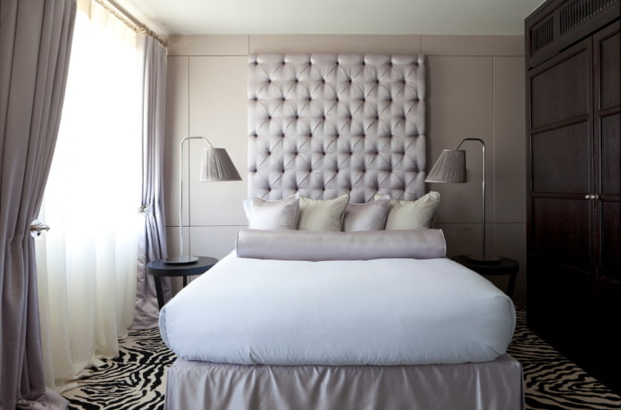 soft headboard by the bed