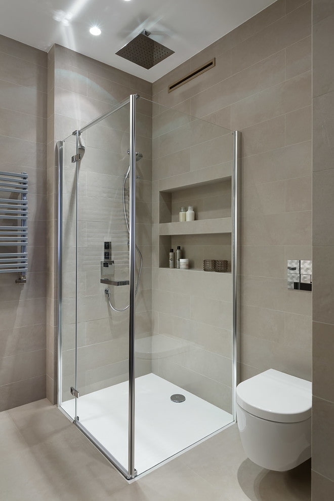 niches from tiles in the shower