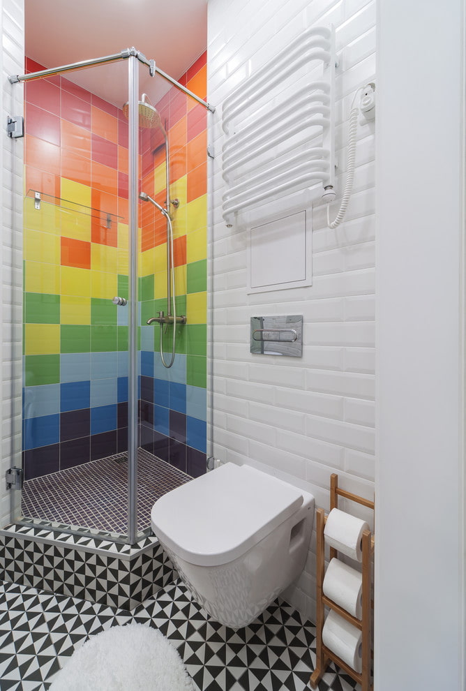 Rainbow shower room