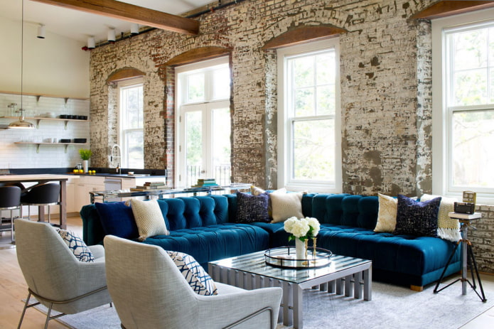 blue loft sofa
